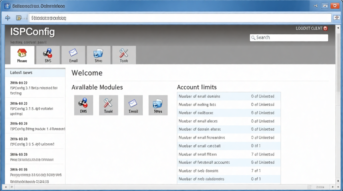 ISPConfig 3 screenshot